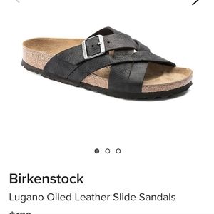 Lugano black birkenstock sandals size 37